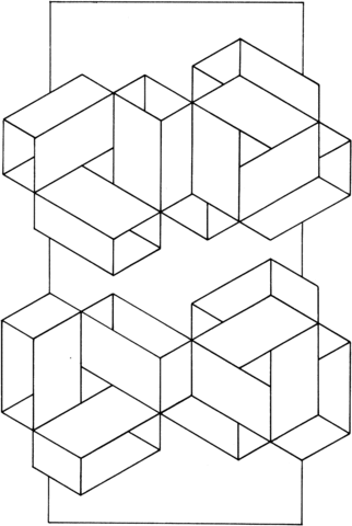 Optical Illusion 6 Coloring Page